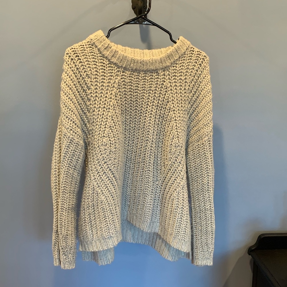 Oversized Grey Pullover Sweater